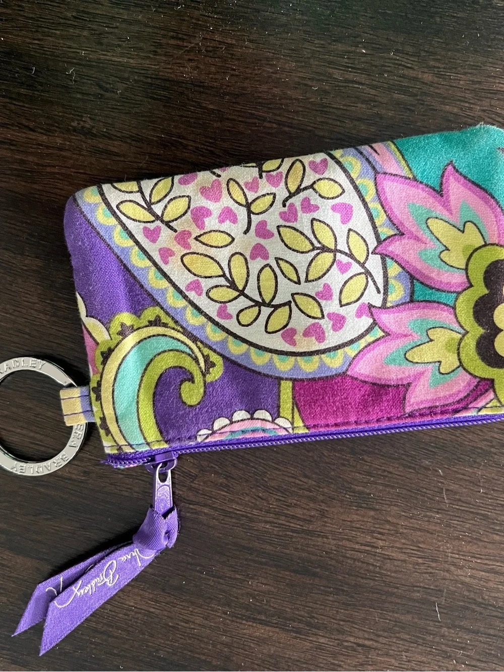 Vera Bradley 2013 Heather Floral Quilted Wallet & Coin Pouch Set